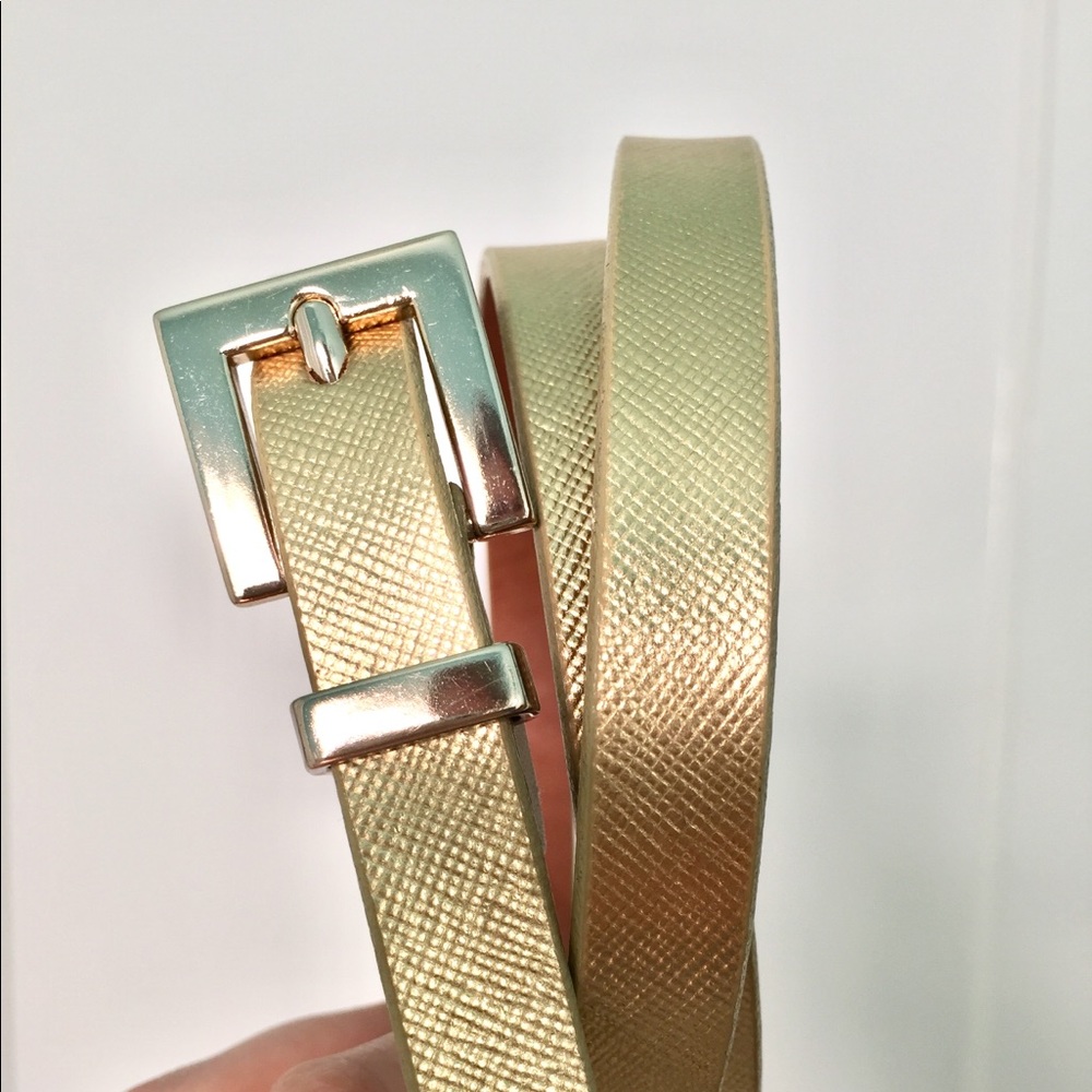 J. Crew gold leather belt